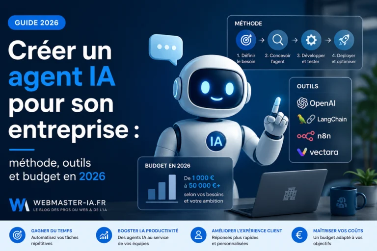Créer un agent IA pour son entreprise : méthode, outils et budget en 2026